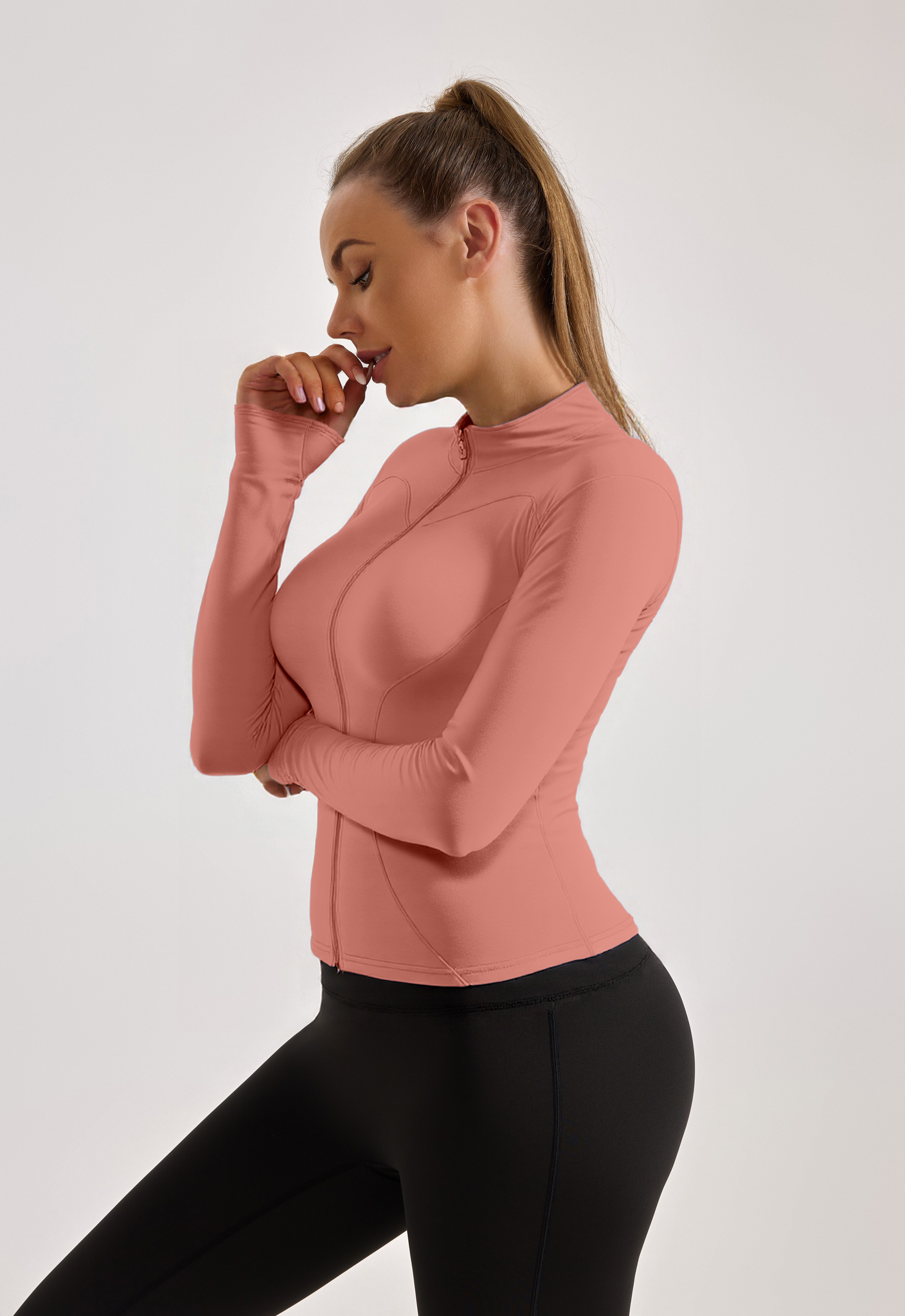 Peach yoga jacket