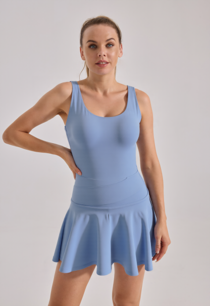 Sticky splicing one-piece dress