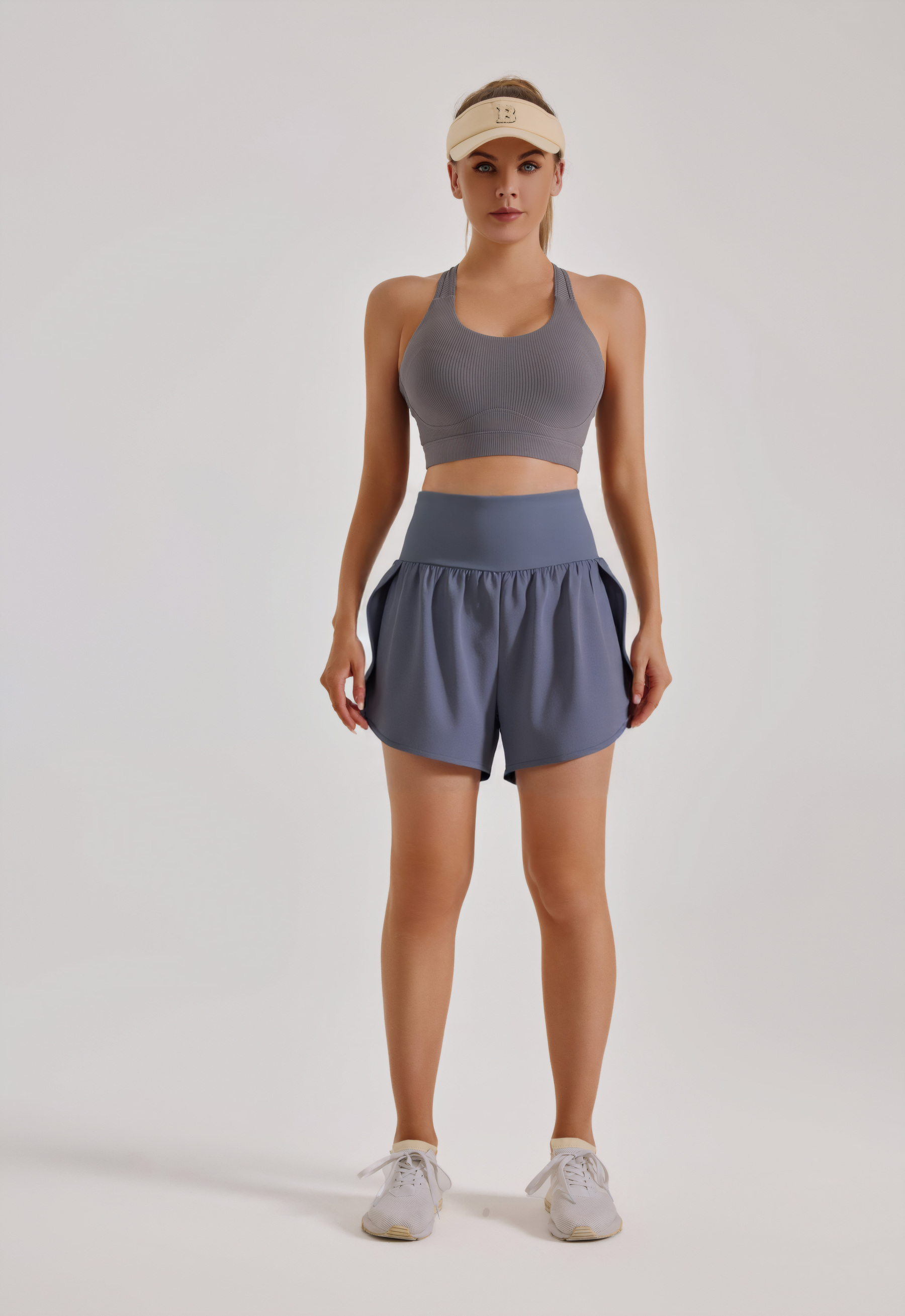 Back waist pocket quick dry shorts