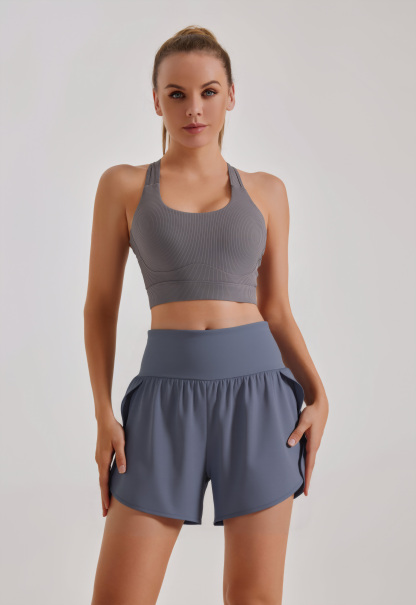 Back waist pocket quick dry shorts