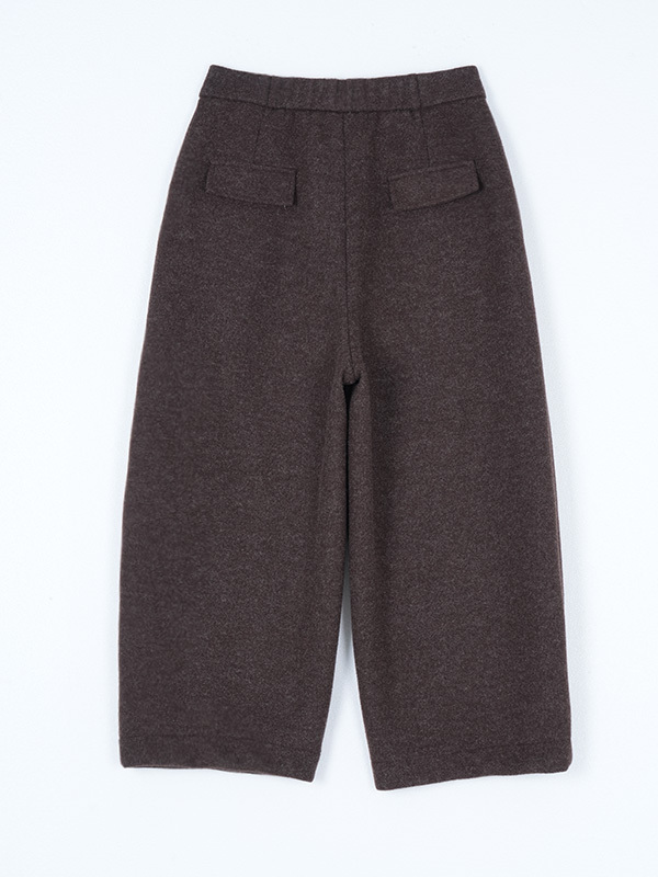 「身長145～155cm向け」高級感溢れるレトロなラシャカジュアルパンツ