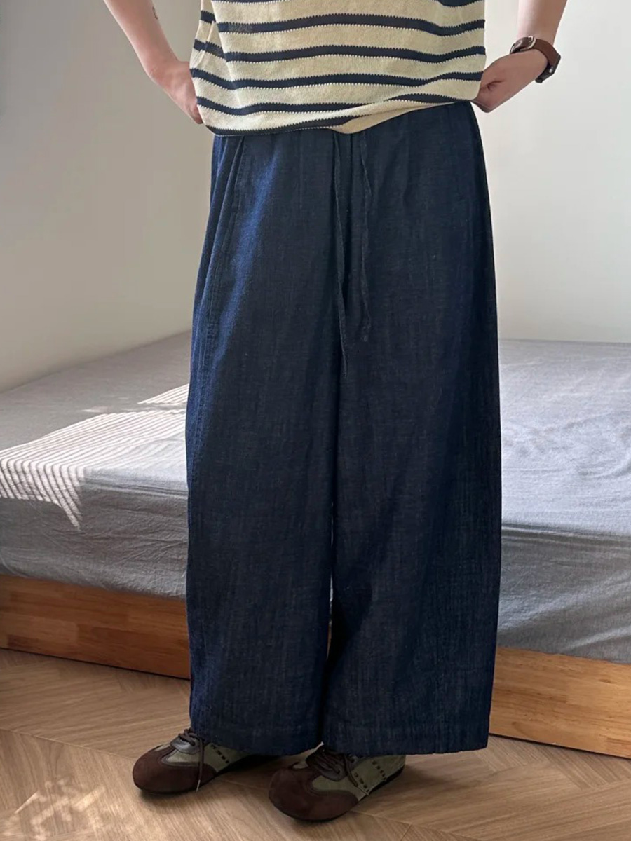 「身長152cm以上向け 」落ち感のあるワイドパンツ