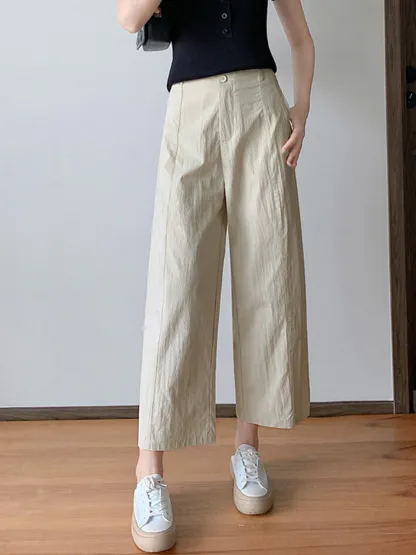 「身長145cm以上向け」接触冷感速乾カジュアルなストレートパンツ