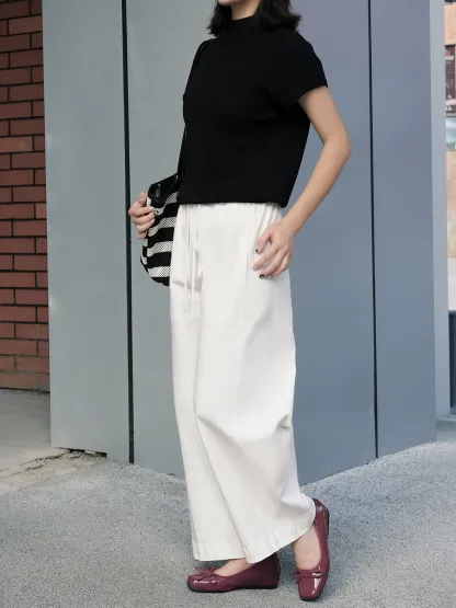 「身長150cm以上向け」ゆったりカジュアルなワイドデニムパンツ