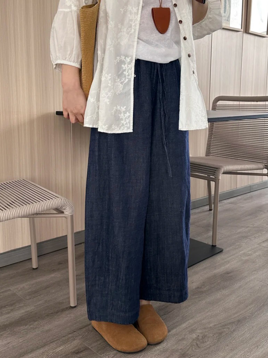 「身長152cm以上向け 」落ち感のあるワイドパンツ