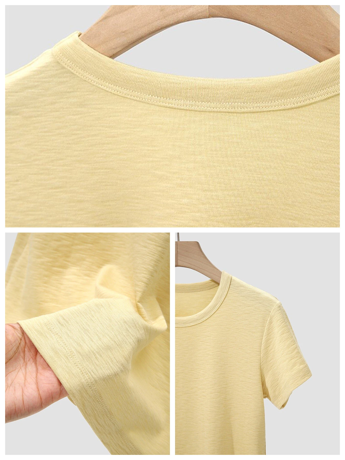 接触冷感快適なコットンモダールシルク混多機能半袖Tシャツ