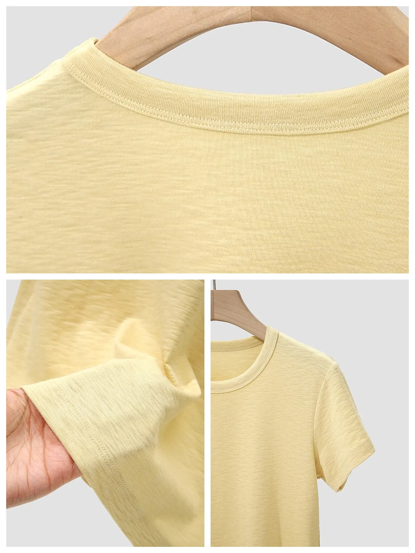 接触冷感快適なコットンモダールシルク混多機能半袖Tシャツ