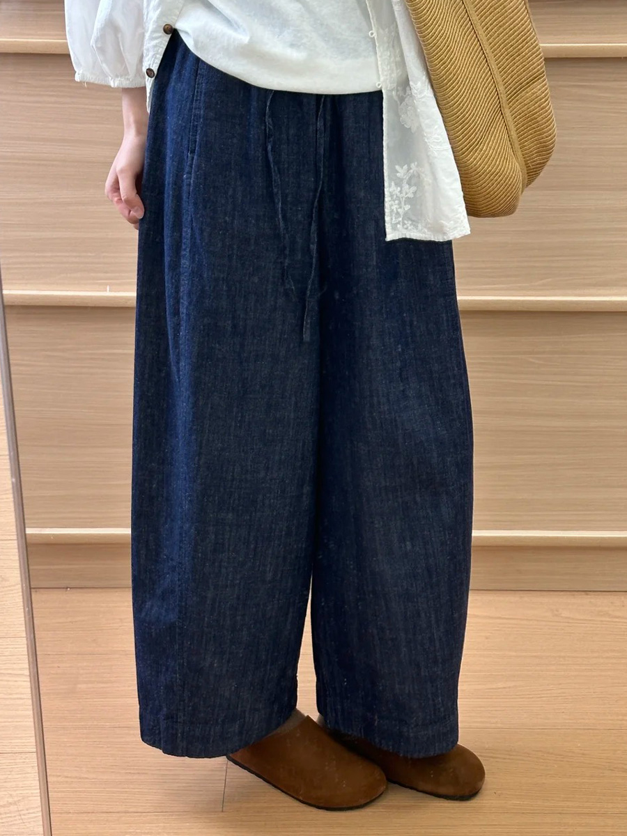 「身長152cm以上向け 」落ち感のあるワイドパンツ