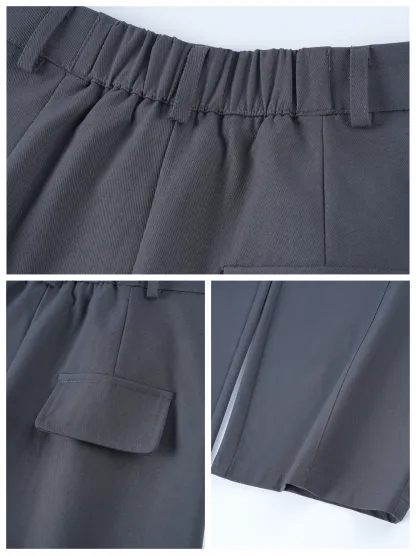 【2点12,690円】「身長145cm以上向け」抜け感ゆったりカーブラインワイドパンツオールシーズン対応・ほどよい厚み