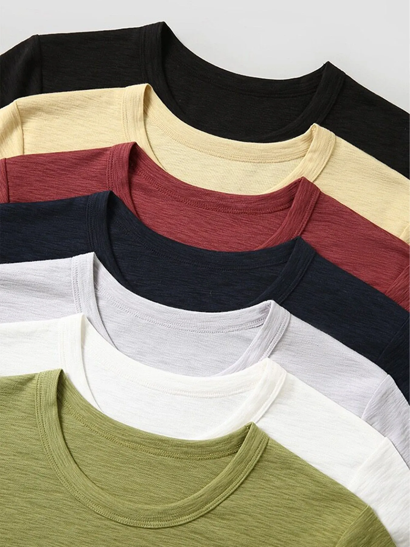 接触冷感快適なコットンモダールシルク混多機能半袖Tシャツ
