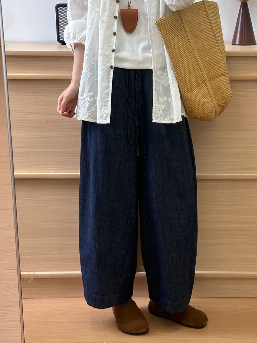 「身長152cm以上向け 」落ち感のあるワイドパンツ