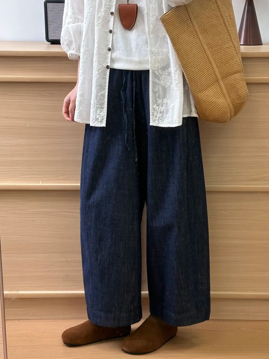 「身長152cm以上向け 」落ち感のあるワイドパンツ