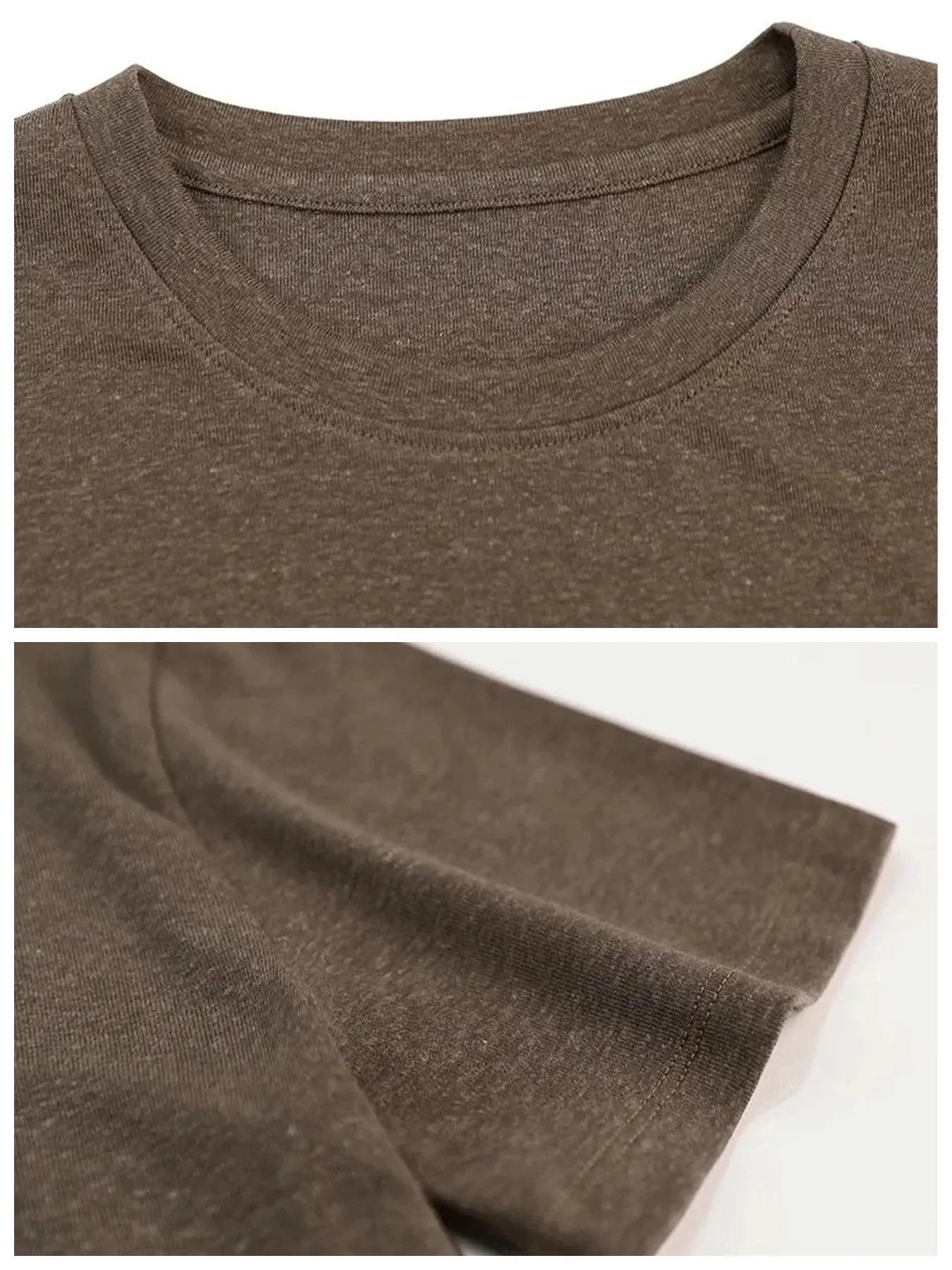 リヨセル×リネン素材すっきり見え半袖Tシャツ