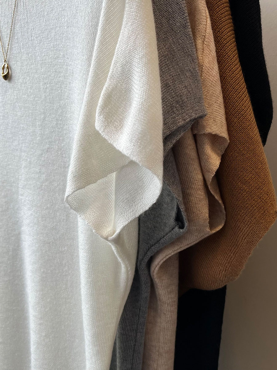 春秋ニットモックネックTシャツ-Sodemai