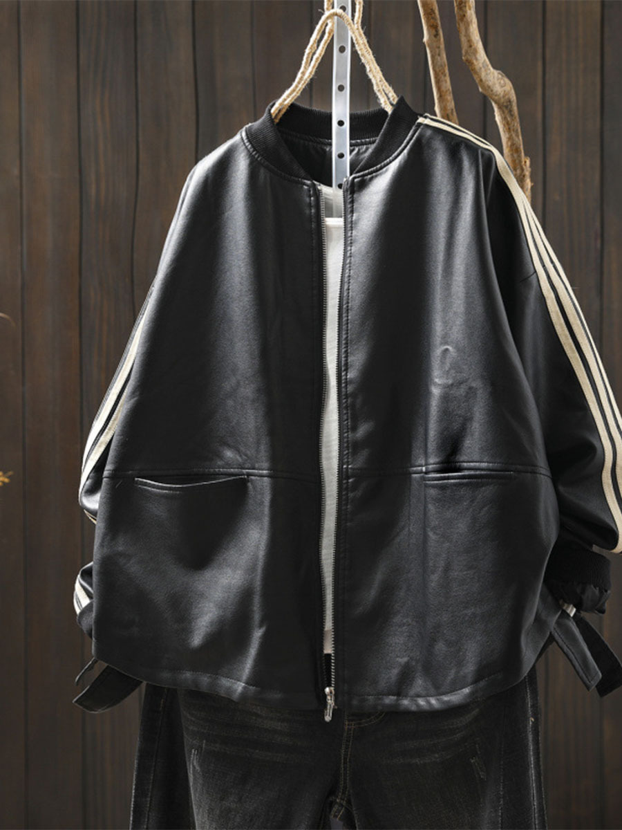 EYEFUNNY デザインジップトップ レザージャケット EYEFUNNY デザインジップトップ レザージャケット