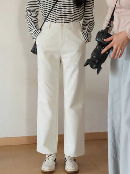 「身長150cm向け」レディーススリム見えゆったり9分丈パンツ-Sodemai