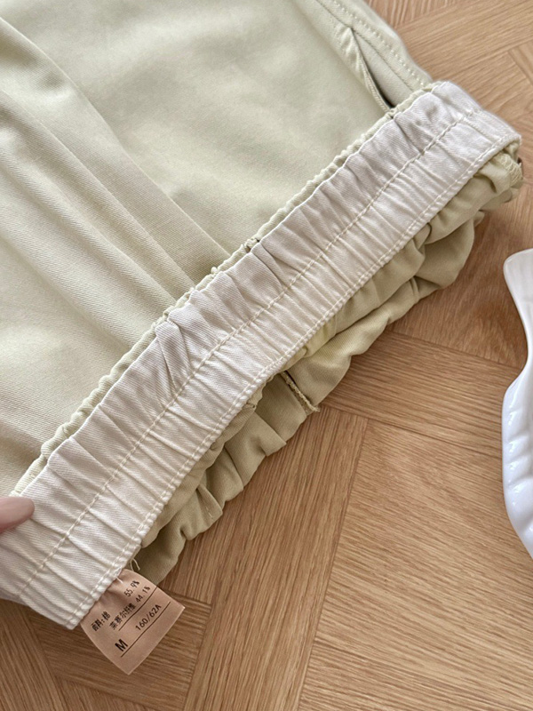 「身長148cm以上向け」柄さん向け上品なストレートパンツ