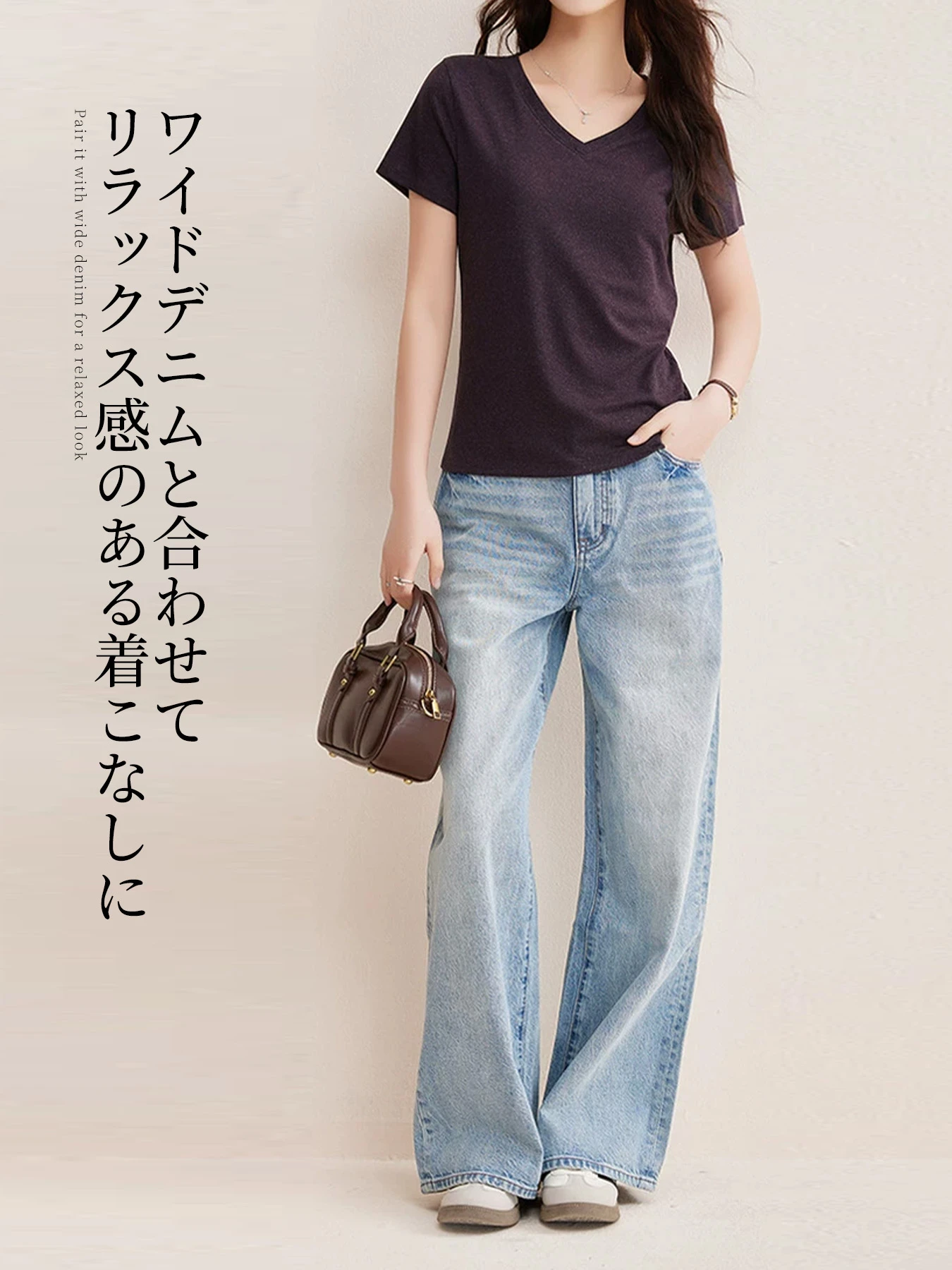 ヴィンテージライクなリヨセルリネン半袖Tシャツ