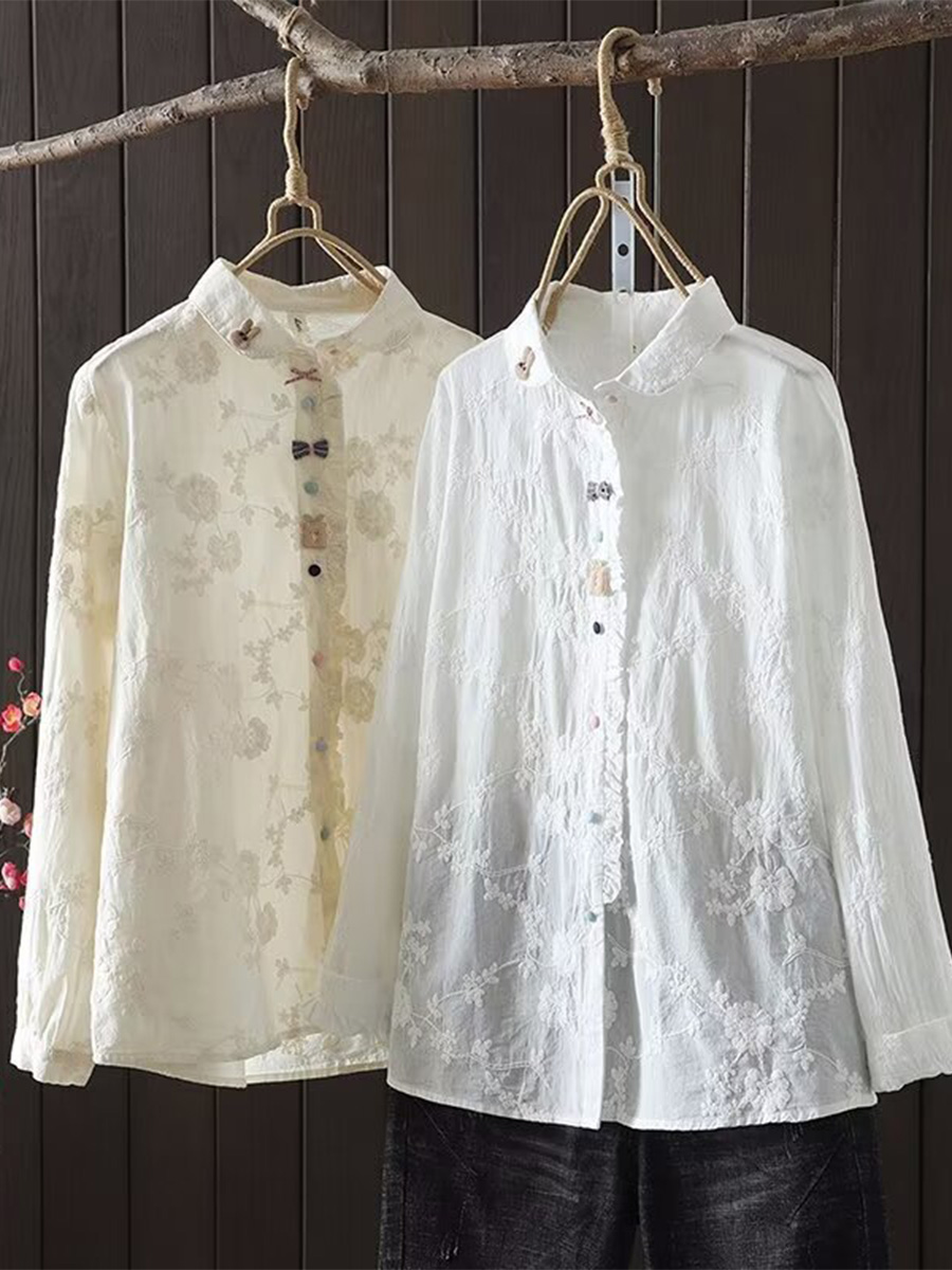 kirikomi 花刺繍 長袖シャツ fit=scale-down,w=1200