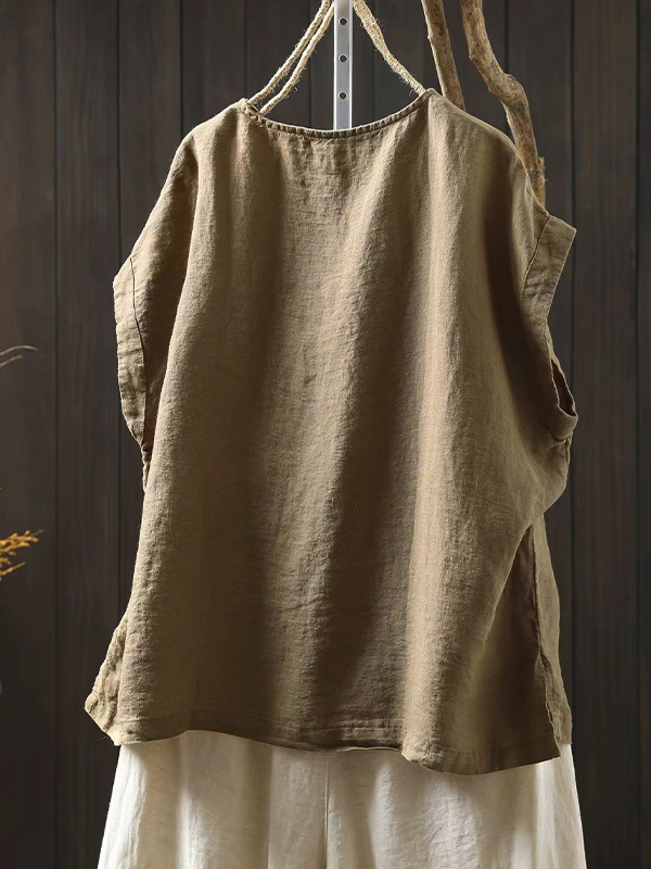 レトロ風ビッグサイズノースリーブTシャツ