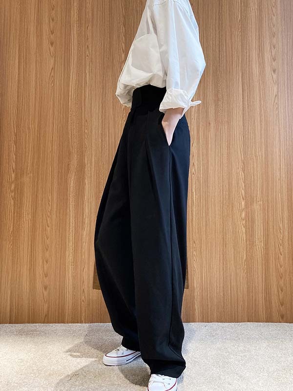 「身長155cm向け」マジックテープ付きハイウエストスラックス-Sodemai