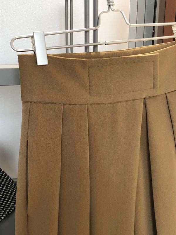 「身長155cm向け」マジックテープ付きハイウエストスラックス-Sodemai