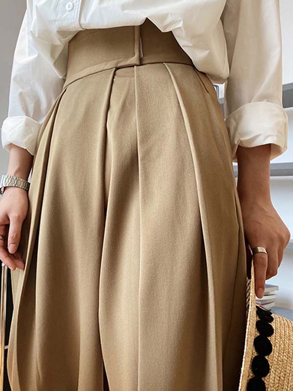 「身長155cm向け」マジックテープ付きハイウエストスラックス-Sodemai