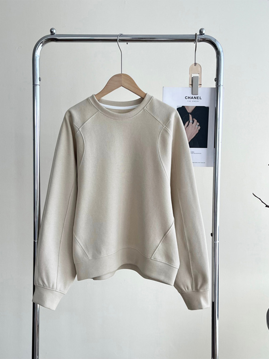 ゆったりショート丈クルーネックスウェット-Sodemai