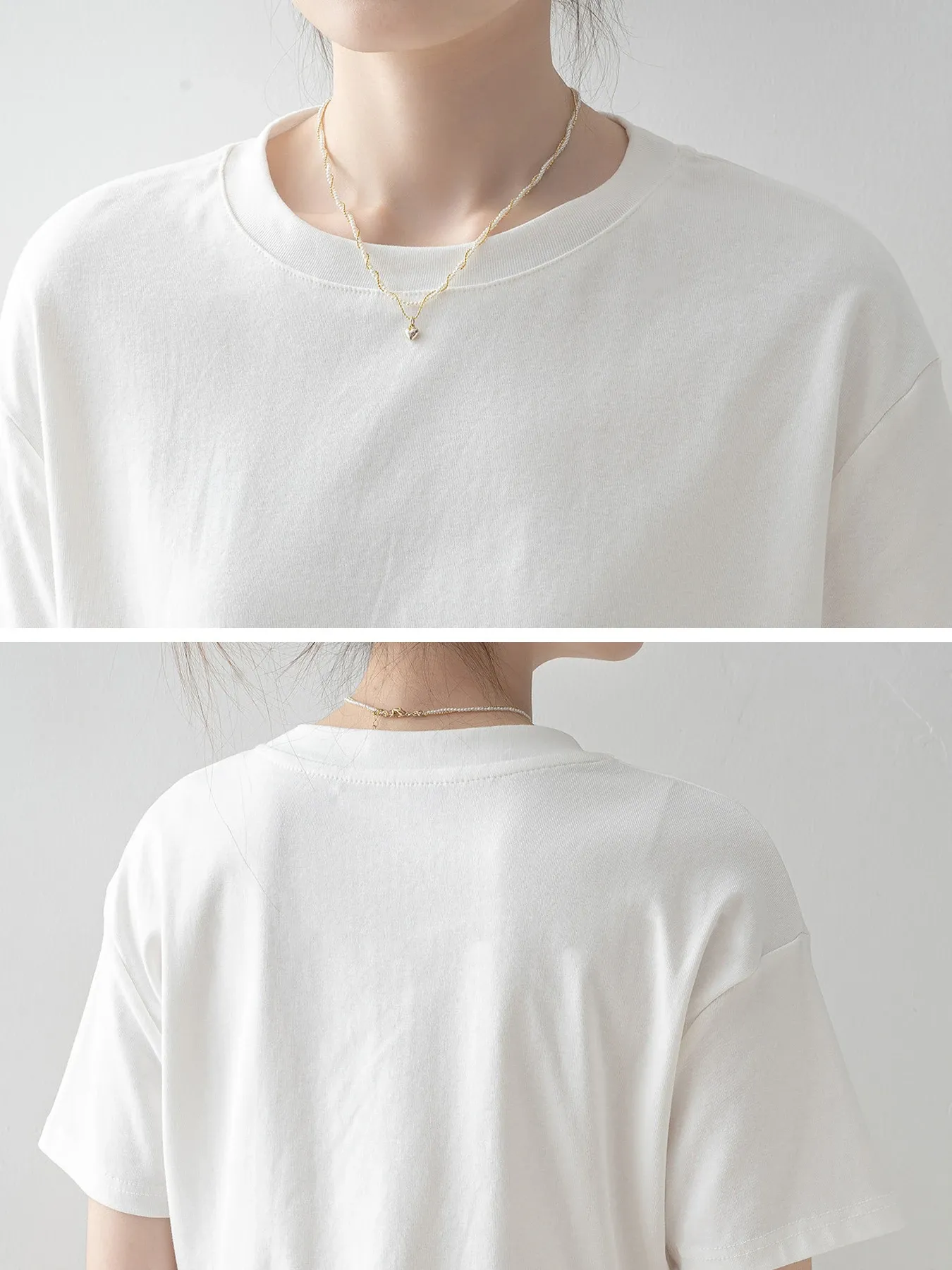 着回しやすい裾スリット入り半袖Tシャツ