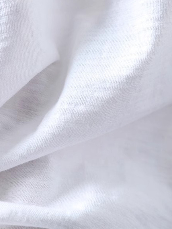 ゆったりフード付きスラブコットン長袖Tシャツ-Sodemai