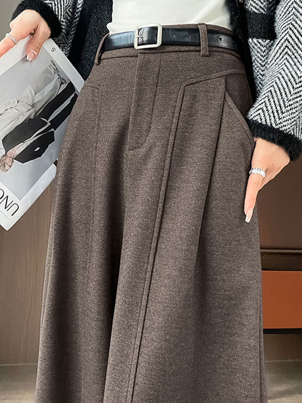 「小柄さんから高身長さんまで対応」秋冬向けラシャストレートワイドスラックス-Sodemai