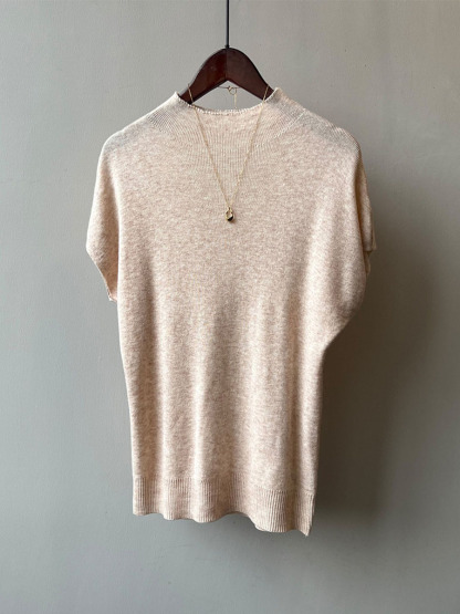 春秋ニットモックネックTシャツ-Sodemai