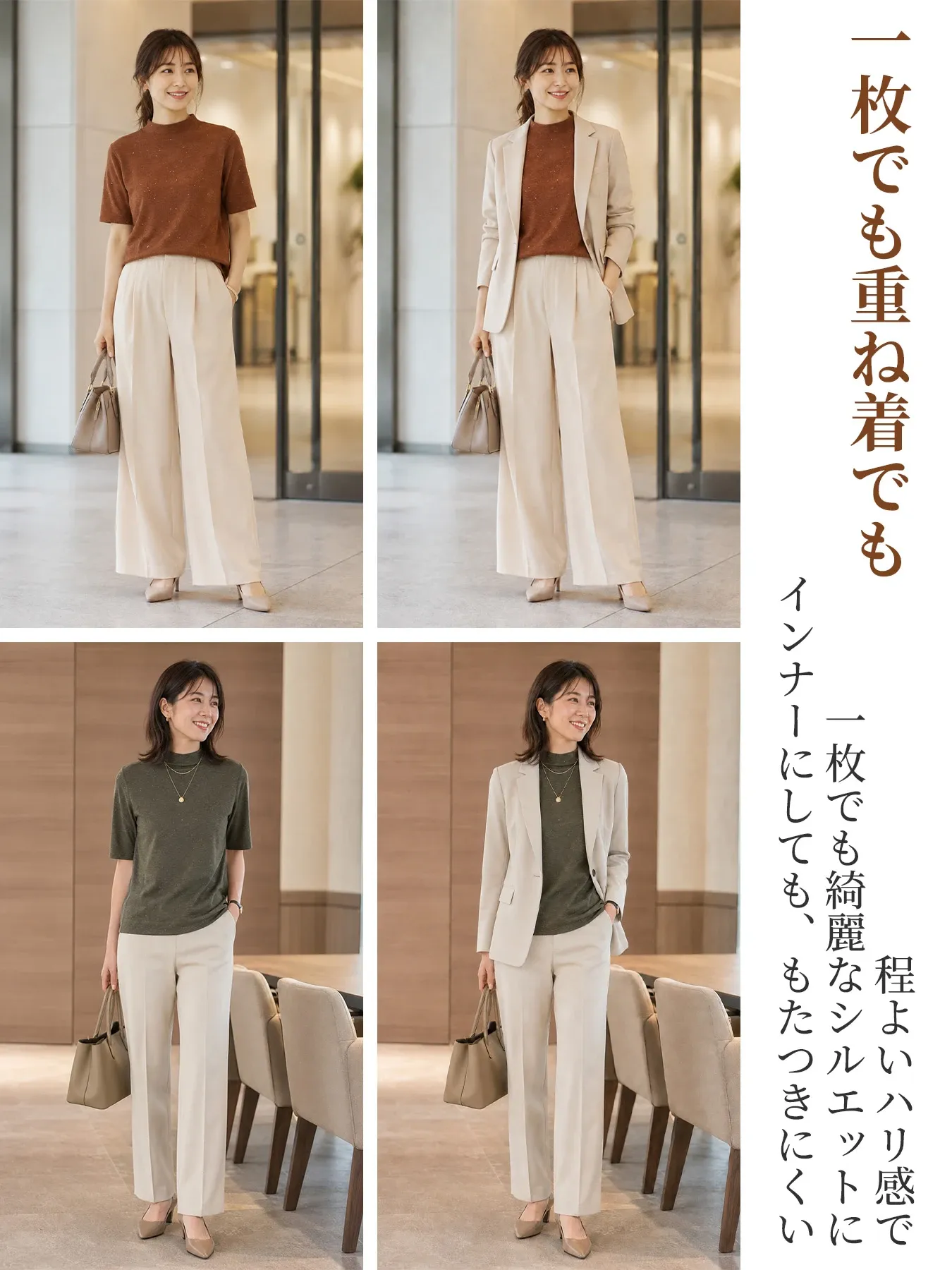 細かなラメ入りゆったりモックネックニットトップス