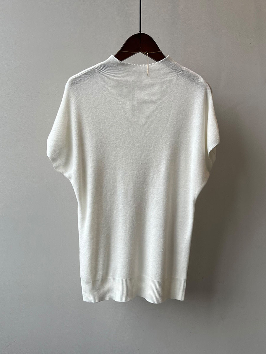 春秋ニットモックネックTシャツ-Sodemai