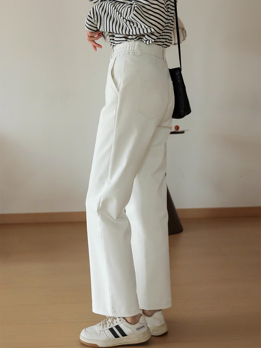 「身長150cm向け」レディーススリム見えゆったり9分丈パンツ-Sodemai