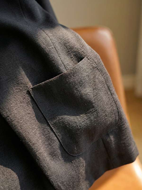 コーデしやすいコットンリネン刺繍入り薄手ライトアウター