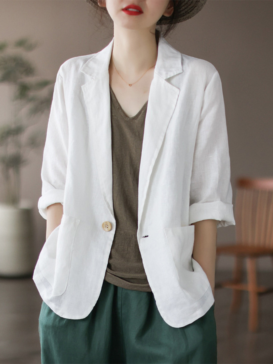 CIVARIZE 7分袖テーラードジャケット 白 美品 CIVARIZE ホワイト 7分袖