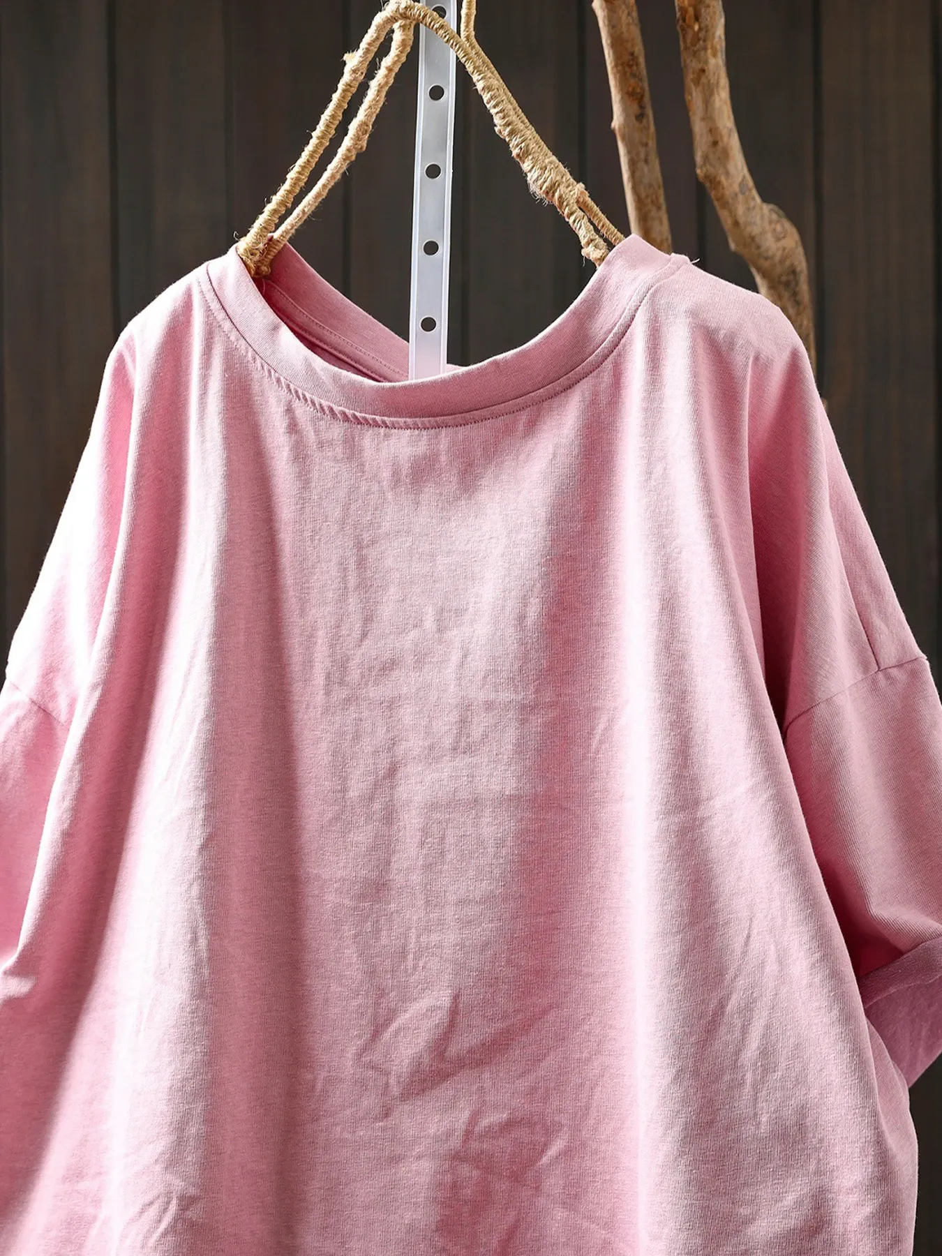 【2点7,990円】配色ロールエッジコットン100％半袖Tシャツ