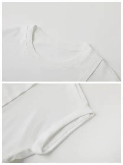 おしゃれなアシンメトリーデザイン細見え半袖Tシャツ