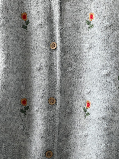 レディース新作重ね着用細見え刺繍ニットベスト