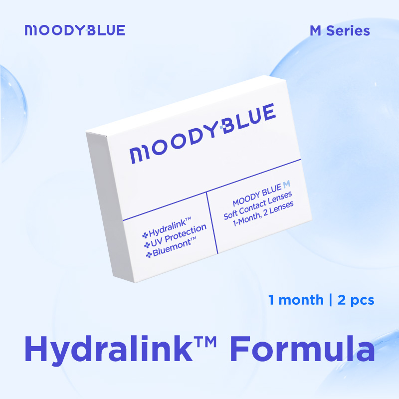 moody BLUE M Series Clear Contacts | 1 Month, 2 pcs