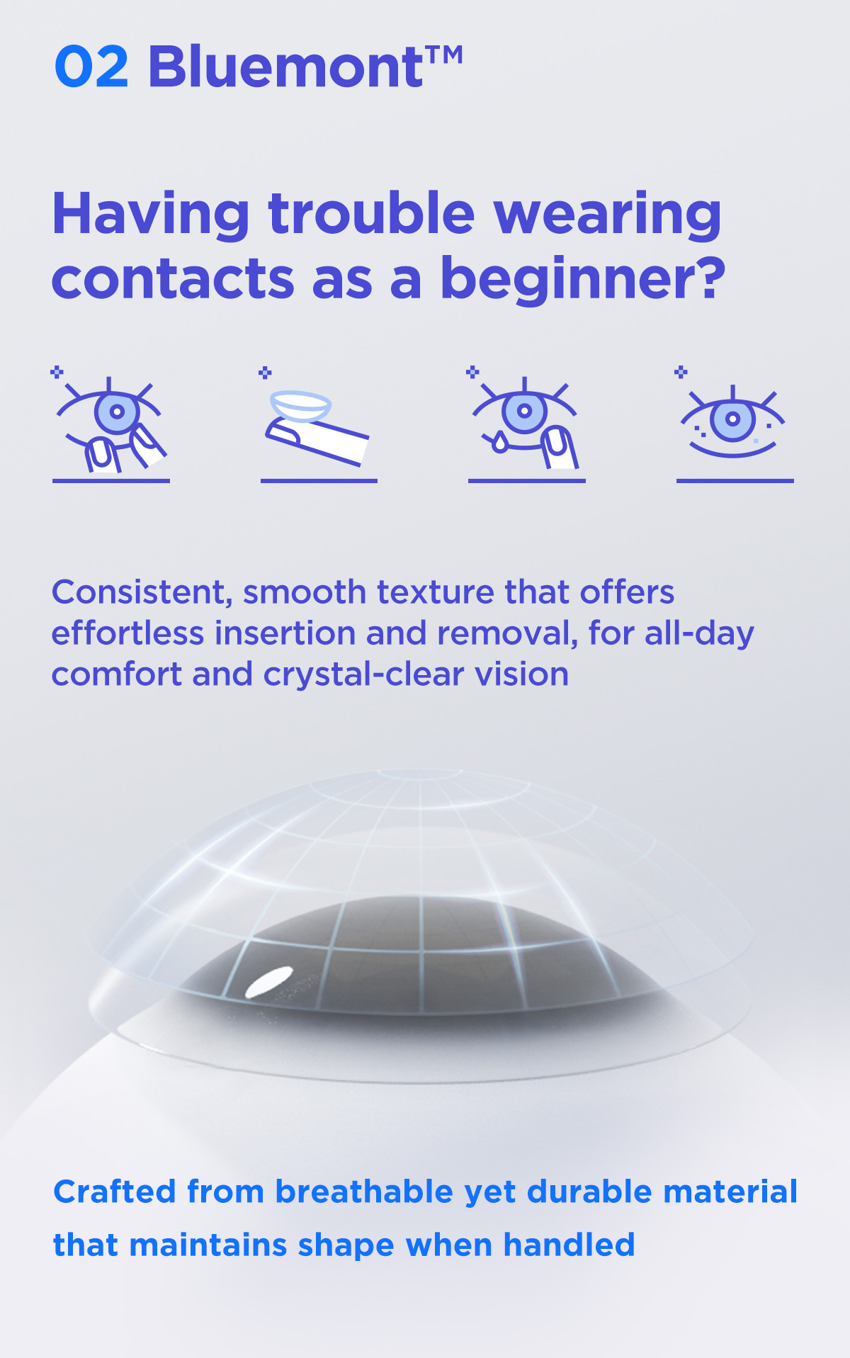 moody BLUE M Series Clear Contacts | 1 Month, 2 pcs