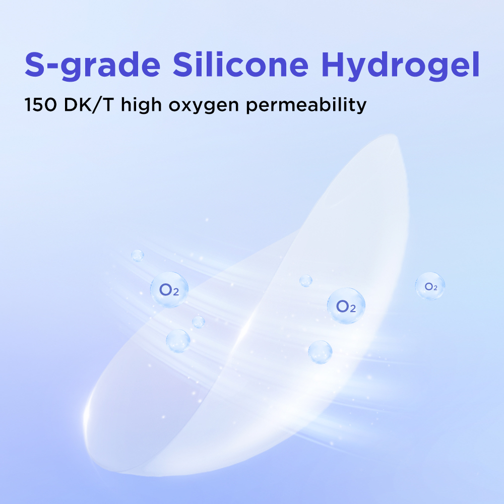 moody BLUE S Series Clear Contacts (Silicone Hydrogel) | 1 Month, 3 pcs