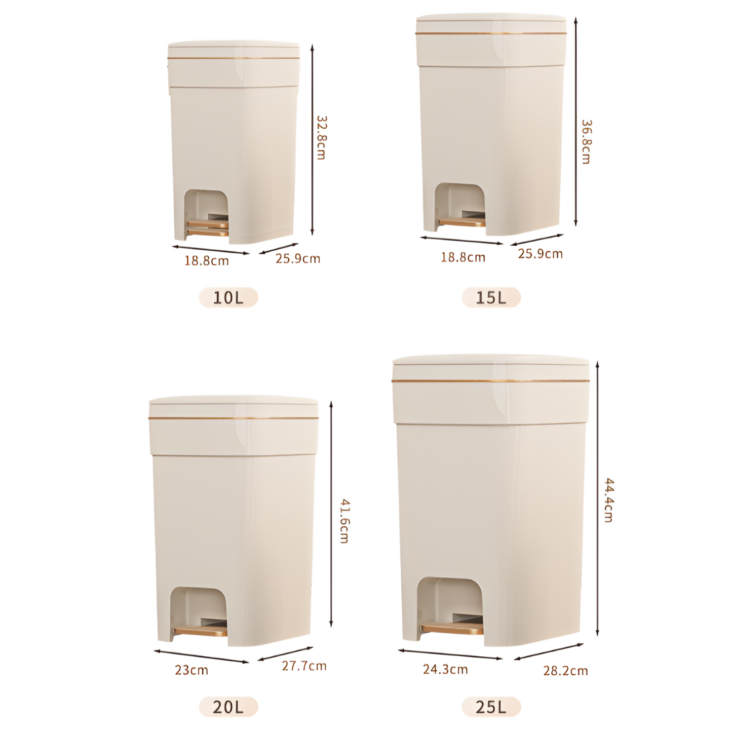 Household kitchen trash can vertical pattern large capacity trash can living room bathroom wastebask