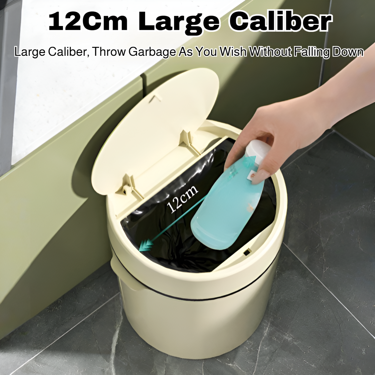 Household kitchen large-caliber trash can living room large-capacity trash can aromatherapy storage 