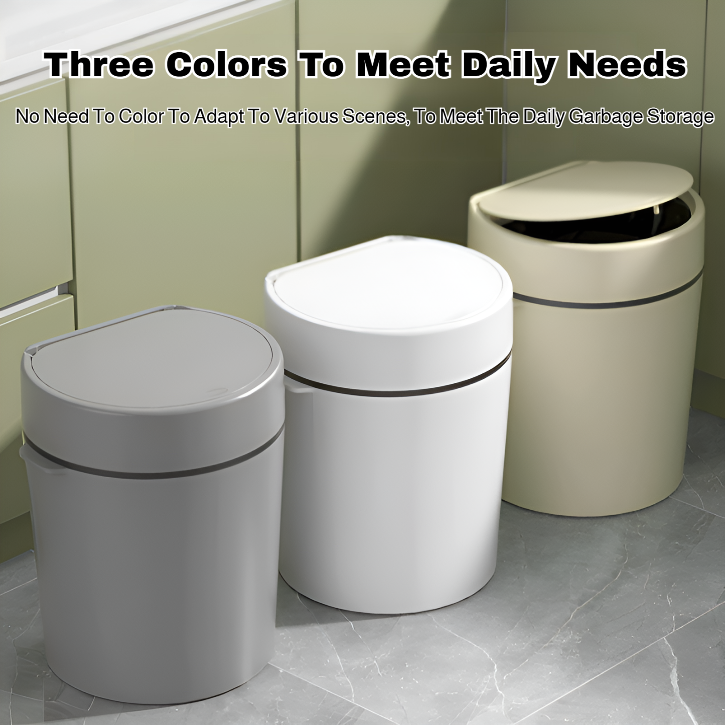 Household kitchen large-caliber trash can living room large-capacity trash can aromatherapy storage 