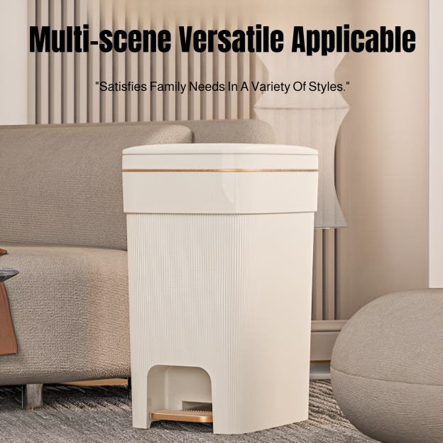 Household kitchen trash can vertical pattern large capacity trash can living room bathroom wastebask