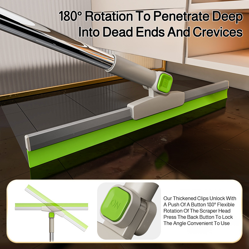 Household silicone broom wet and dry bathroom toilet scraping floor sweeping water silicone broom