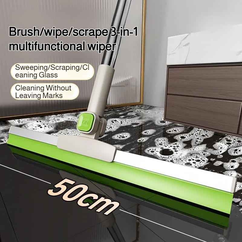 Household silicone broom wet and dry bathroom toilet scraping floor sweeping water silicone broom