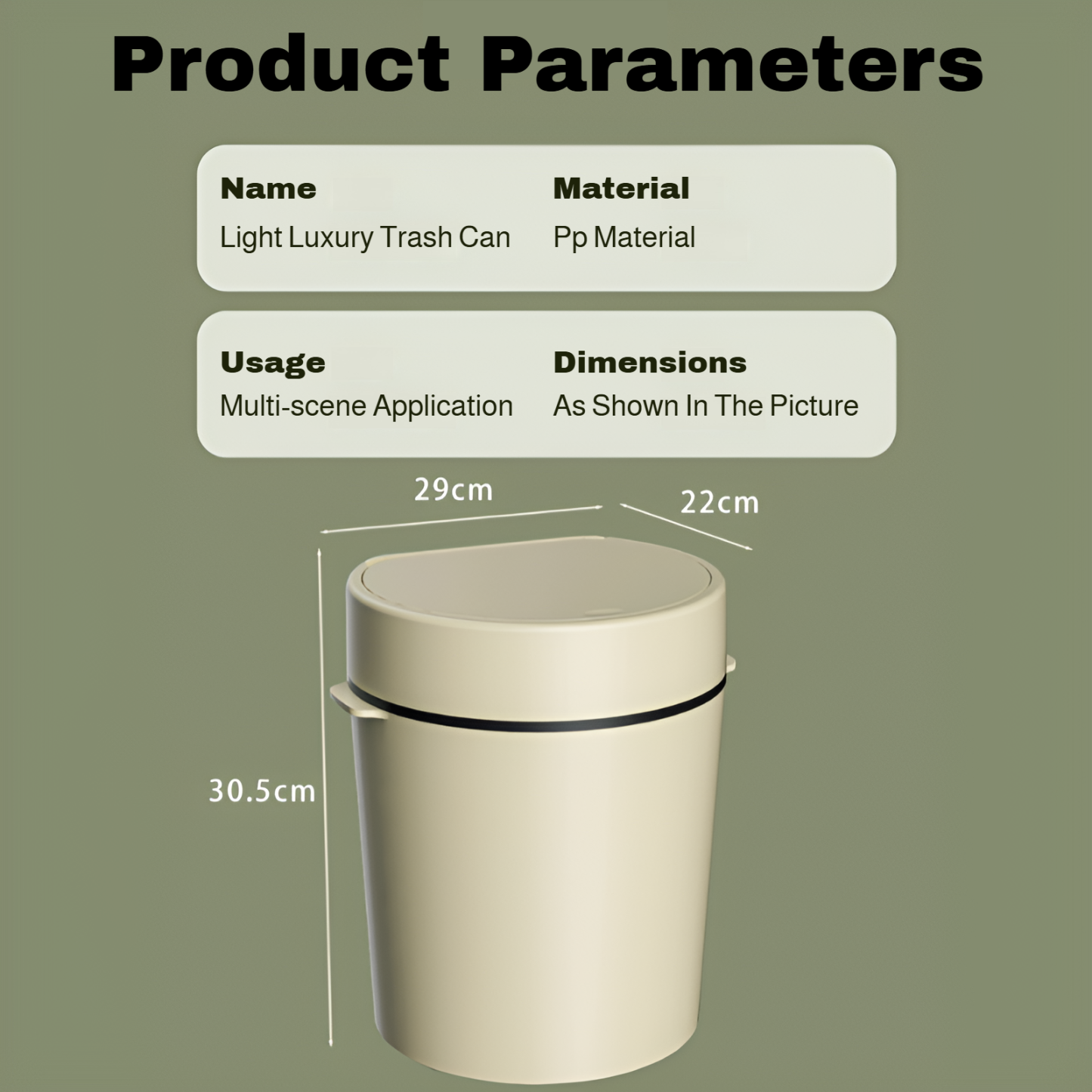 Household kitchen large-caliber trash can living room large-capacity trash can aromatherapy storage 